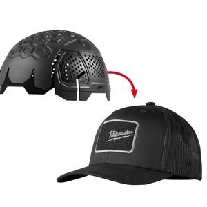 Milwaukee Performance Mesh Bump Cap Black Trucker Hat level two Safety Shell